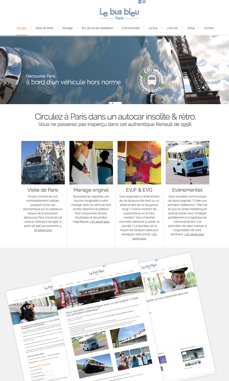 Julie Béal - Le bus bleu - Webdesign